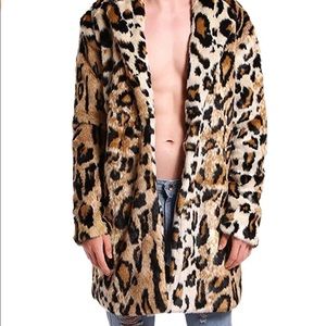 Lafee Bridal Jaguar faux fur coat XL